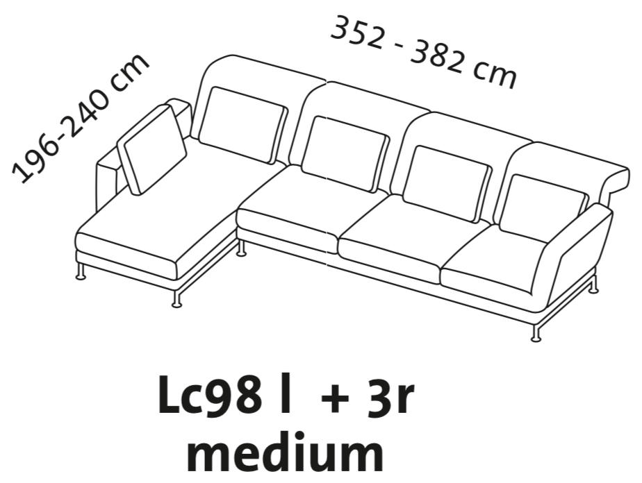 Maßzeichnung brühl moule medium Garnitur