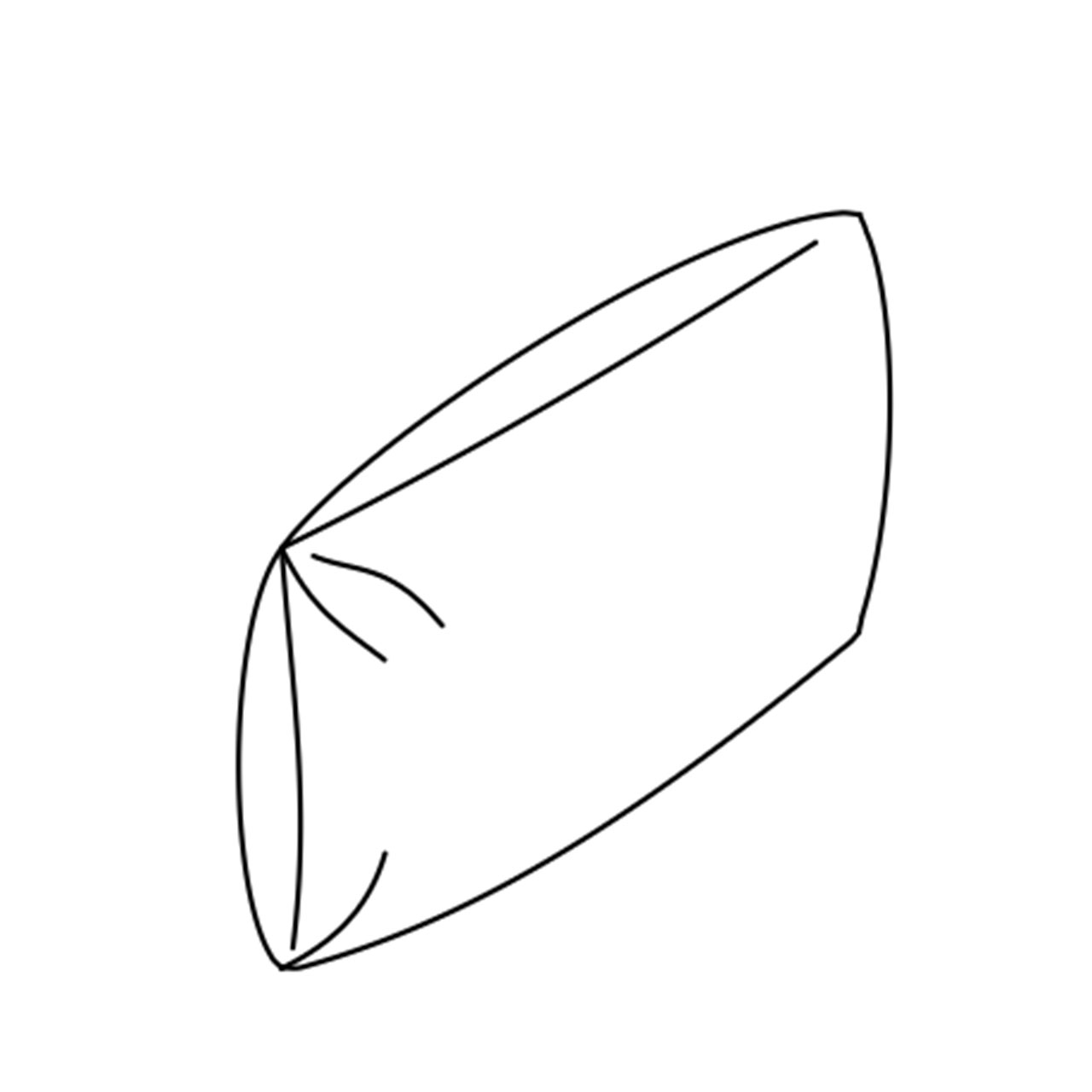 Kissen des kleineren rechteckigen Kissens