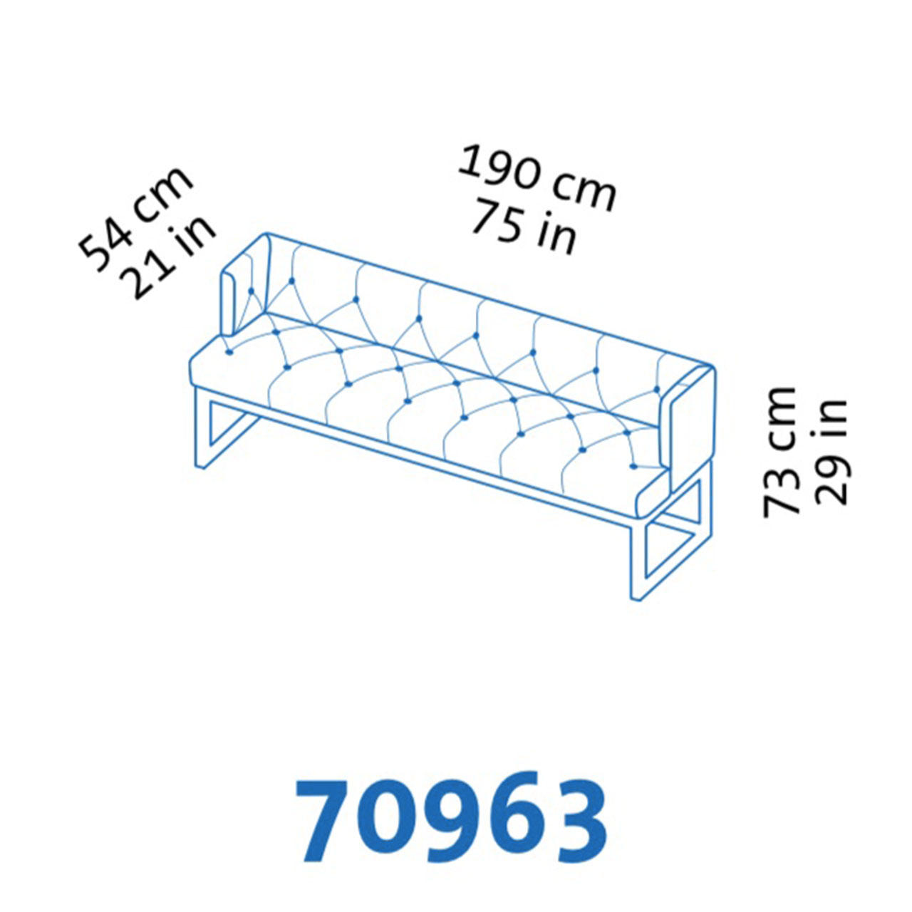 Maßzeichnung brühl belami low Polsterbank
