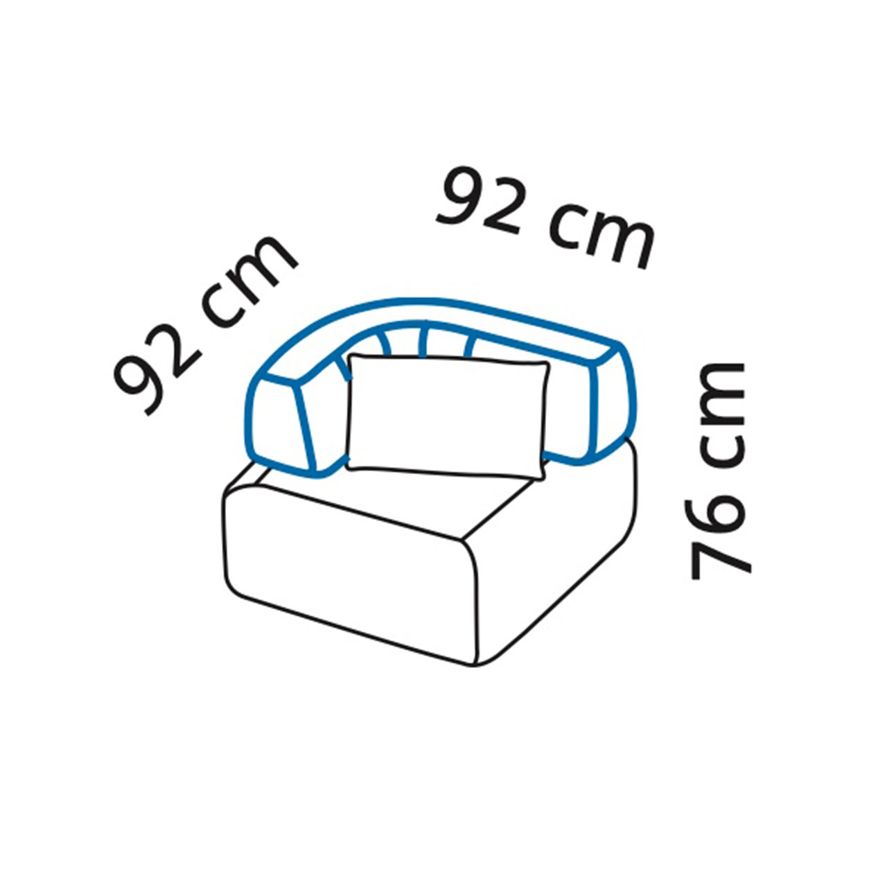 Maßzeichnung für das all together Abschlusselement 73642.