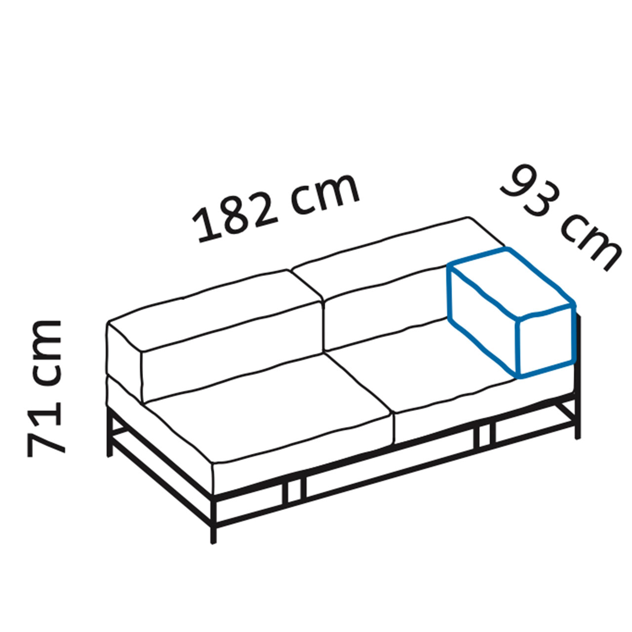Maßzeichnung brühl easy pieces Openend