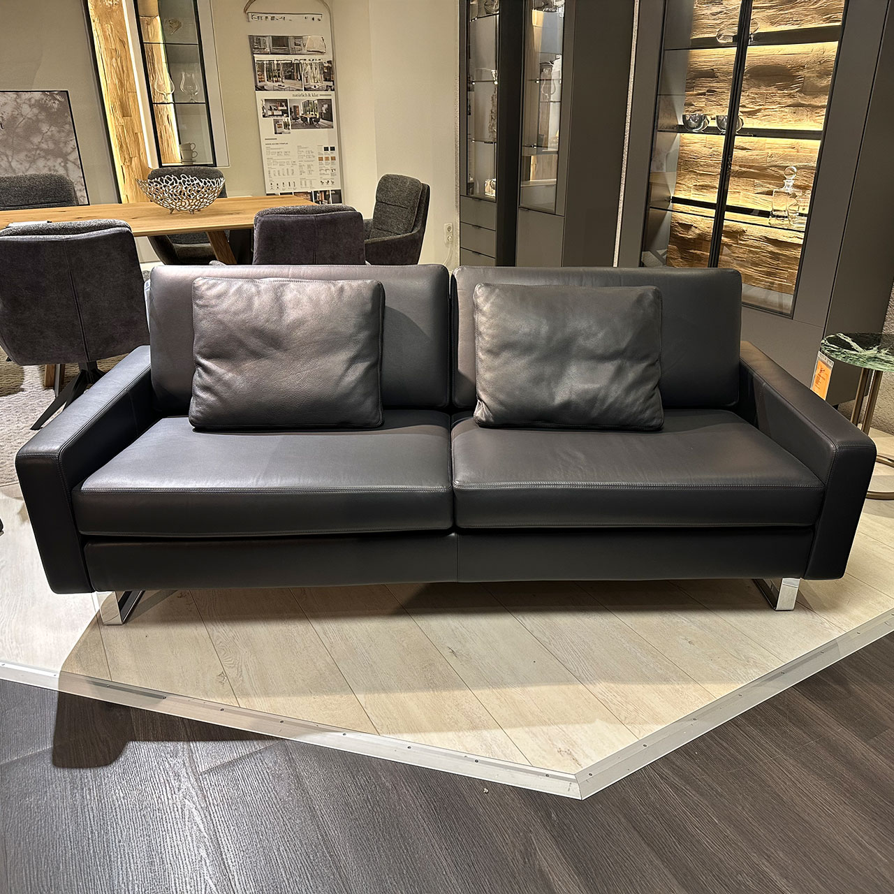 COR Conseta Sofa - Leder schiefer - frontal