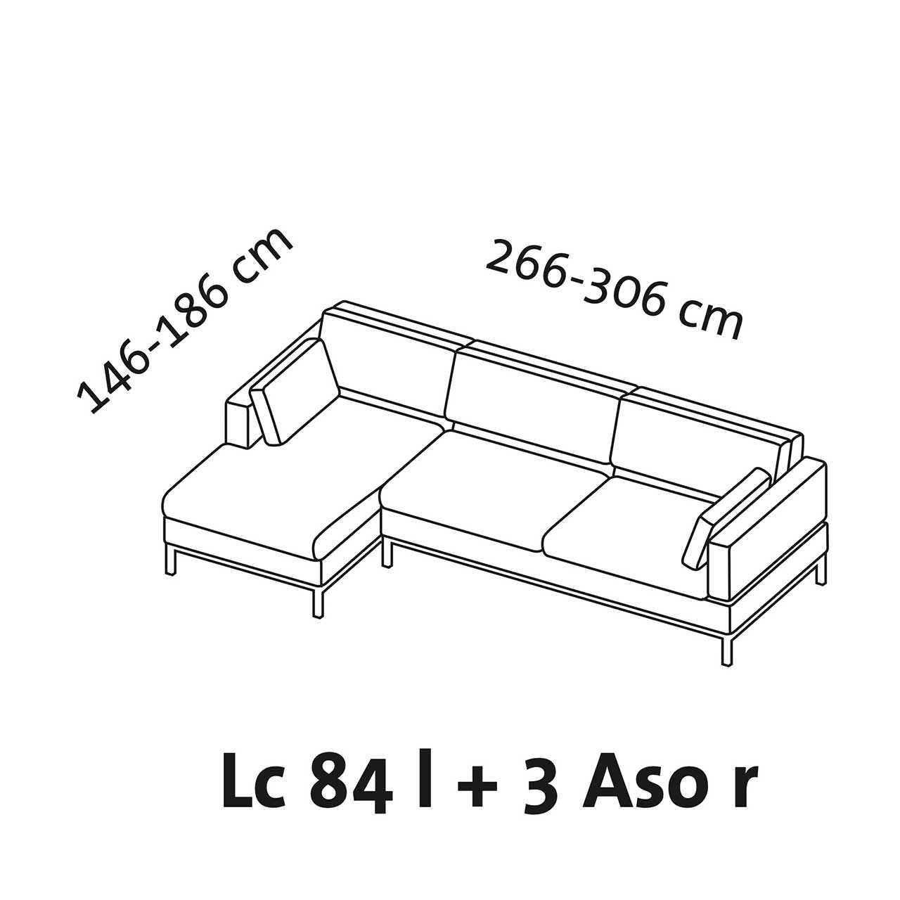 Maßzeichnung brühl tomo compact Eckgarnitur