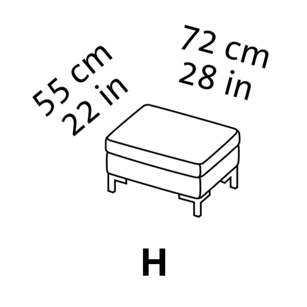 Maßzeichnung system Hocker