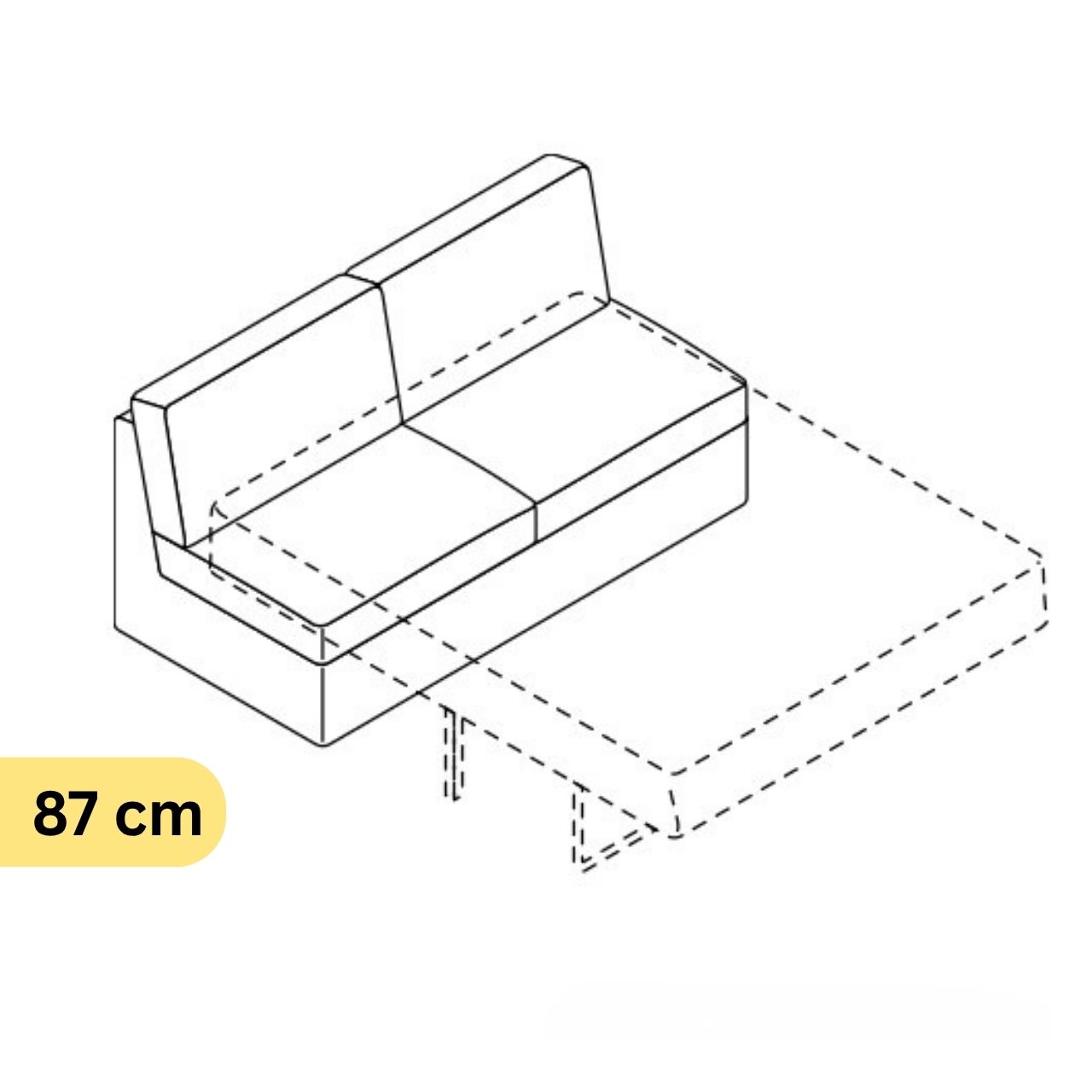 COR Conseta: Skizze Bettsofa 62290