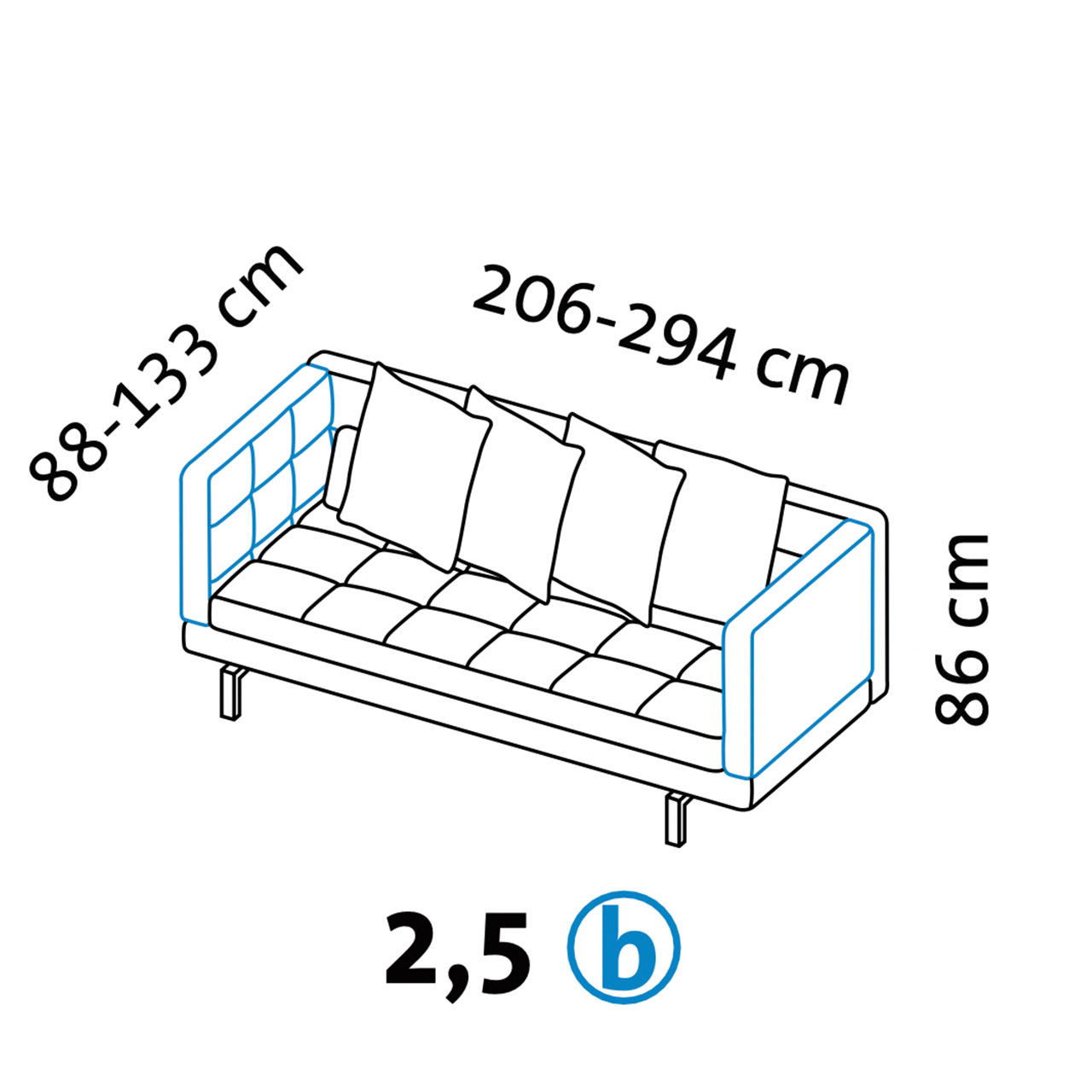 Maßzeichnung brühl amber 67708 Armlehne b