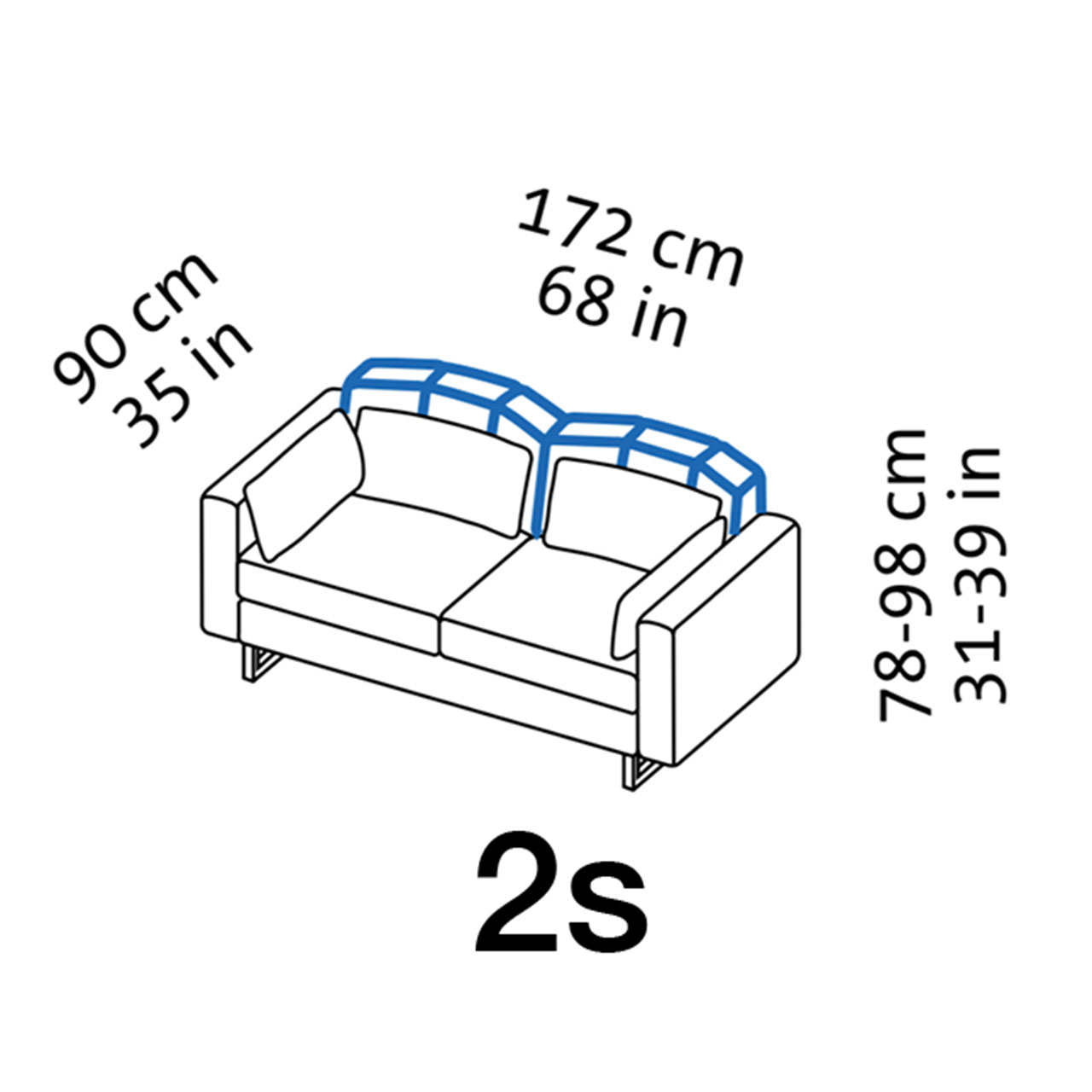 Maßzeichnung brühl embrace Sofa