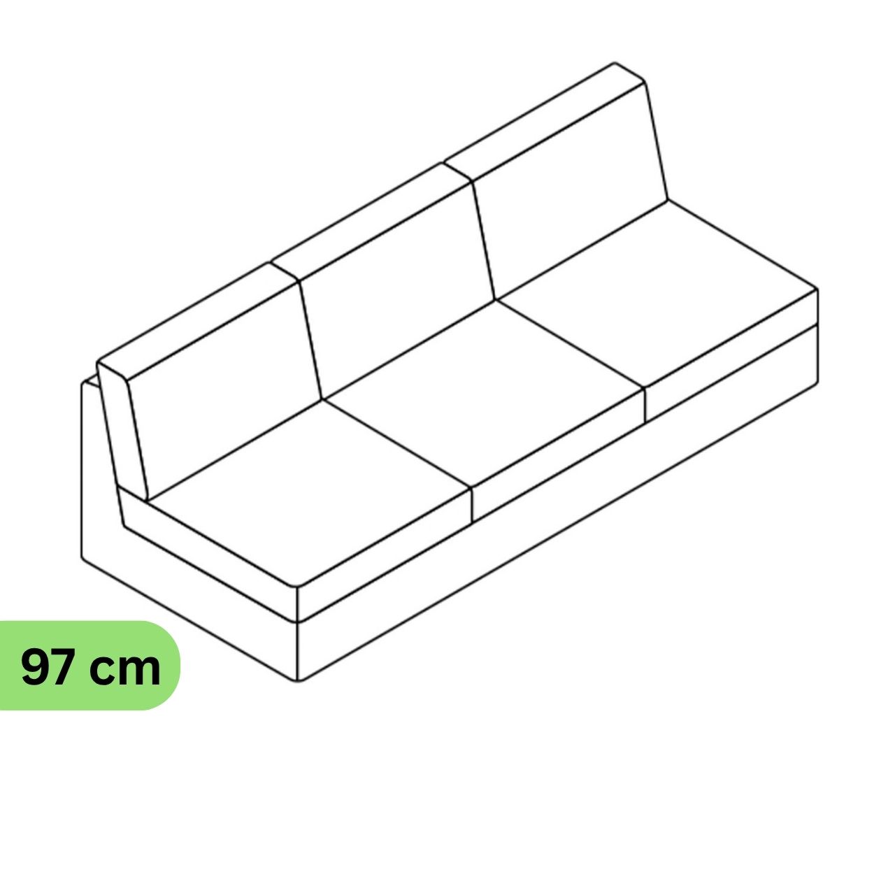 COR Conseta: Skizze Sofa-Korpus 40389