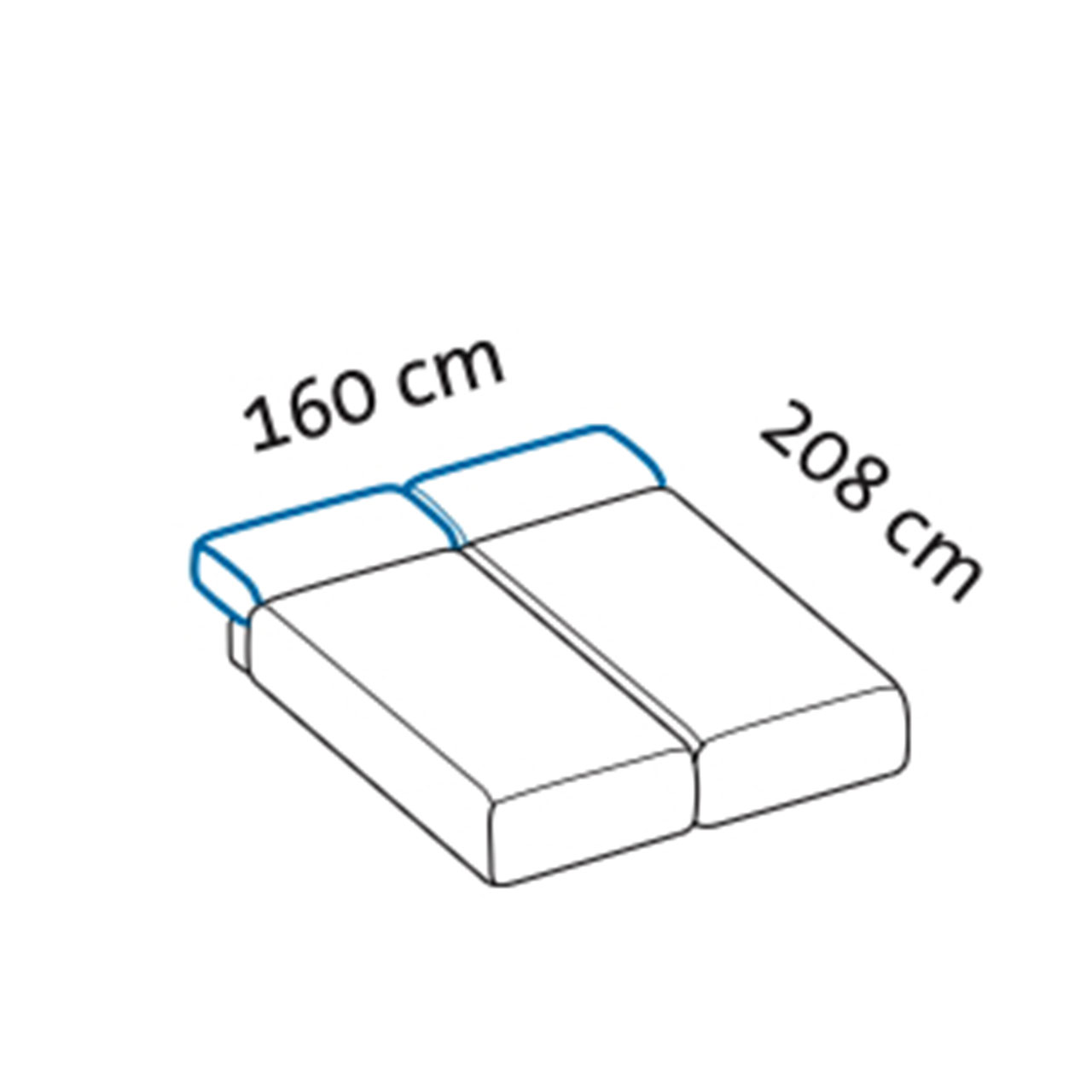Maßzeichnung brühl piano Ecksofa