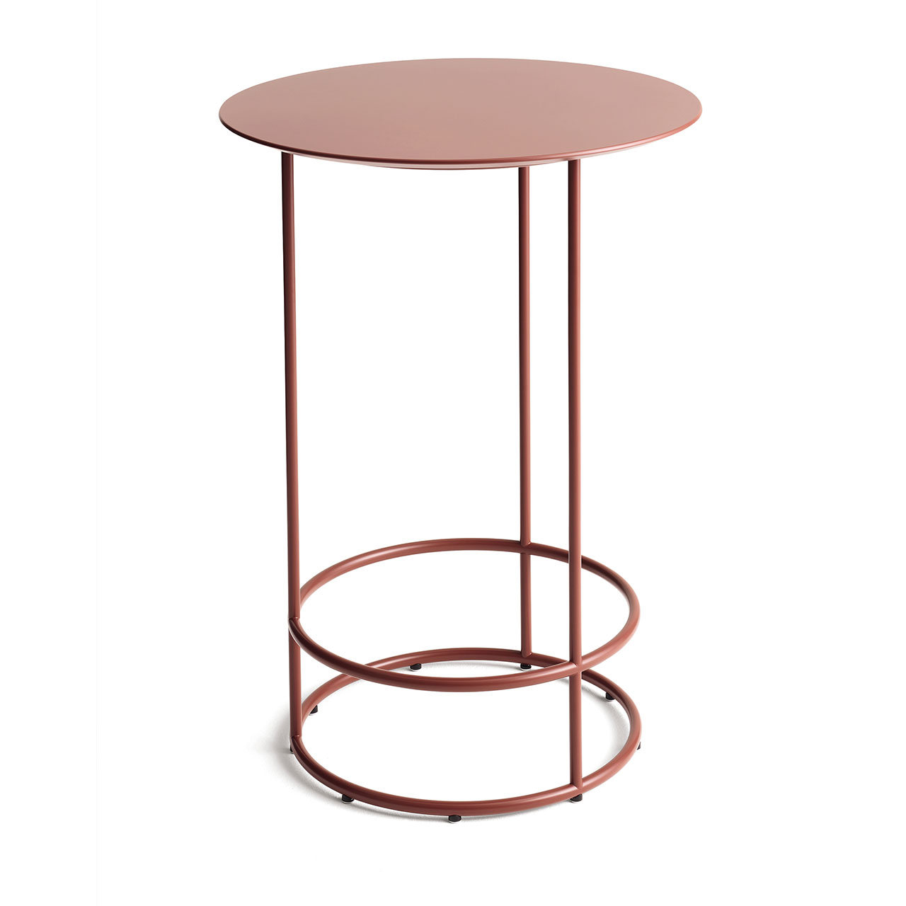 Stehtisch mit runder MDF Tischplatte auf rundem Gestell