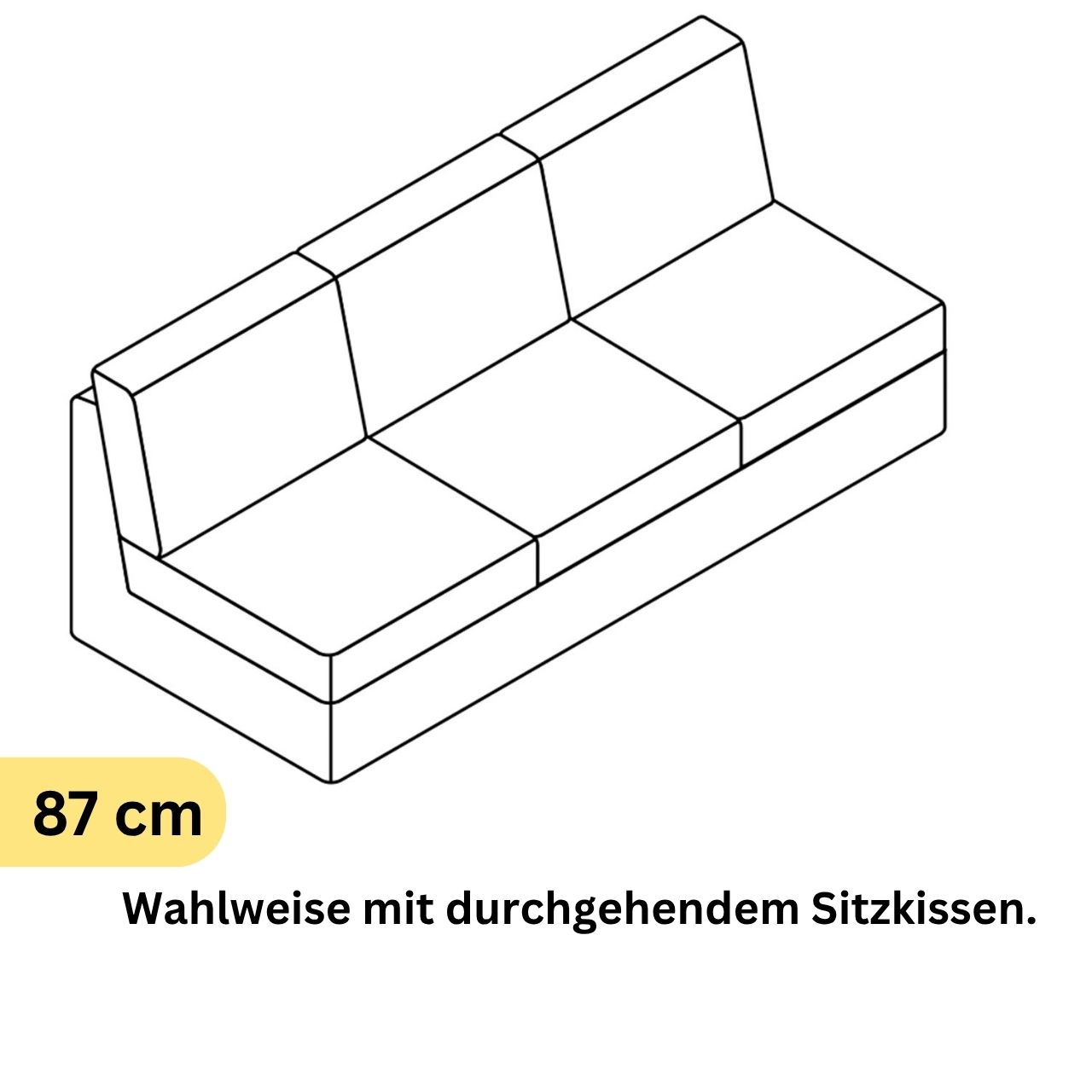 COR Conseta: Skizze Sofa-Korpus 40370