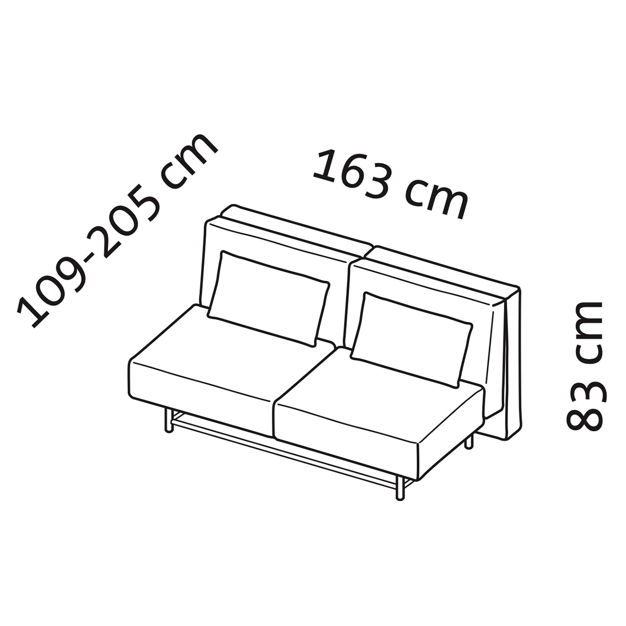 Maßblatt Bettsofa brühl fist class