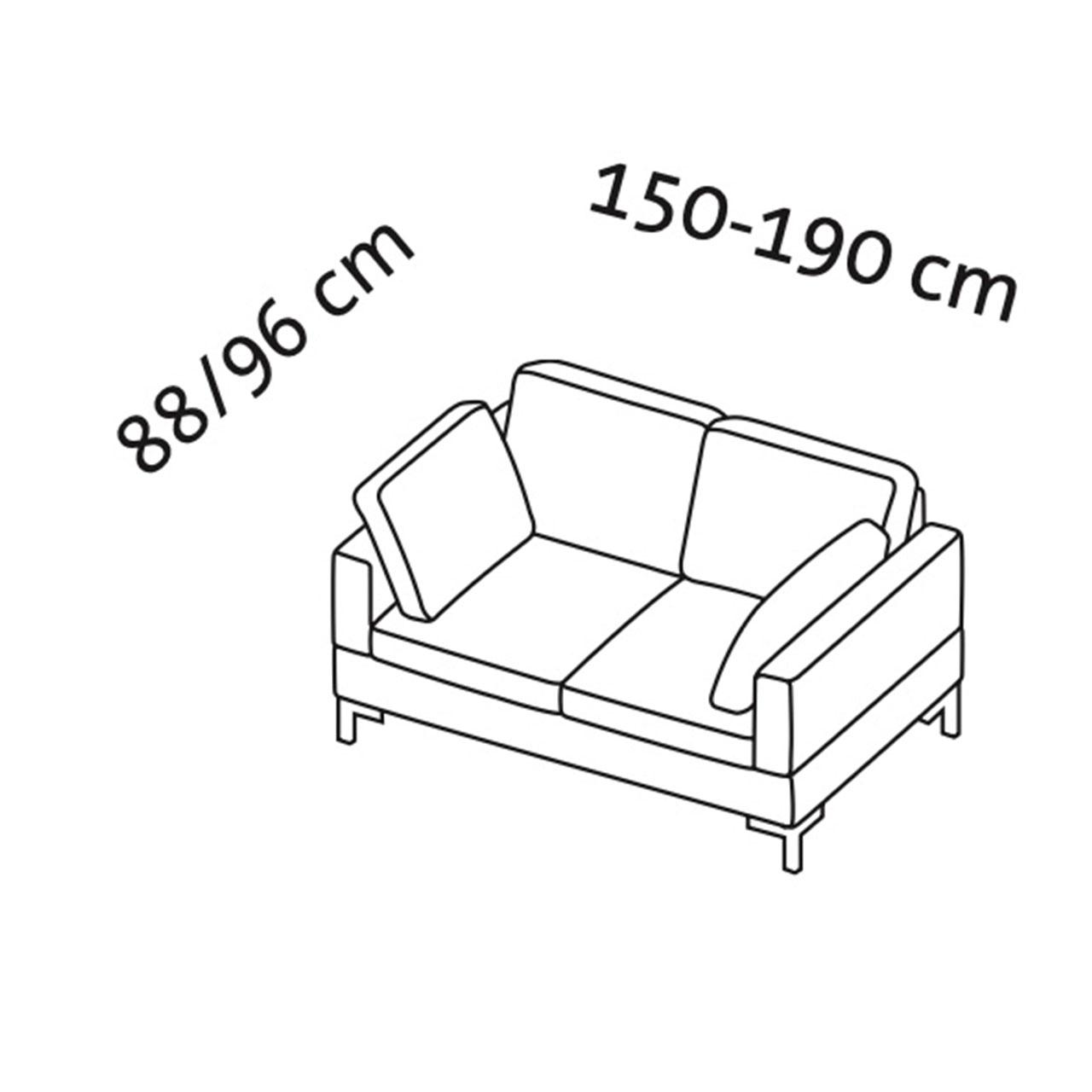 Maßzeichnung alba system Sofa 45504