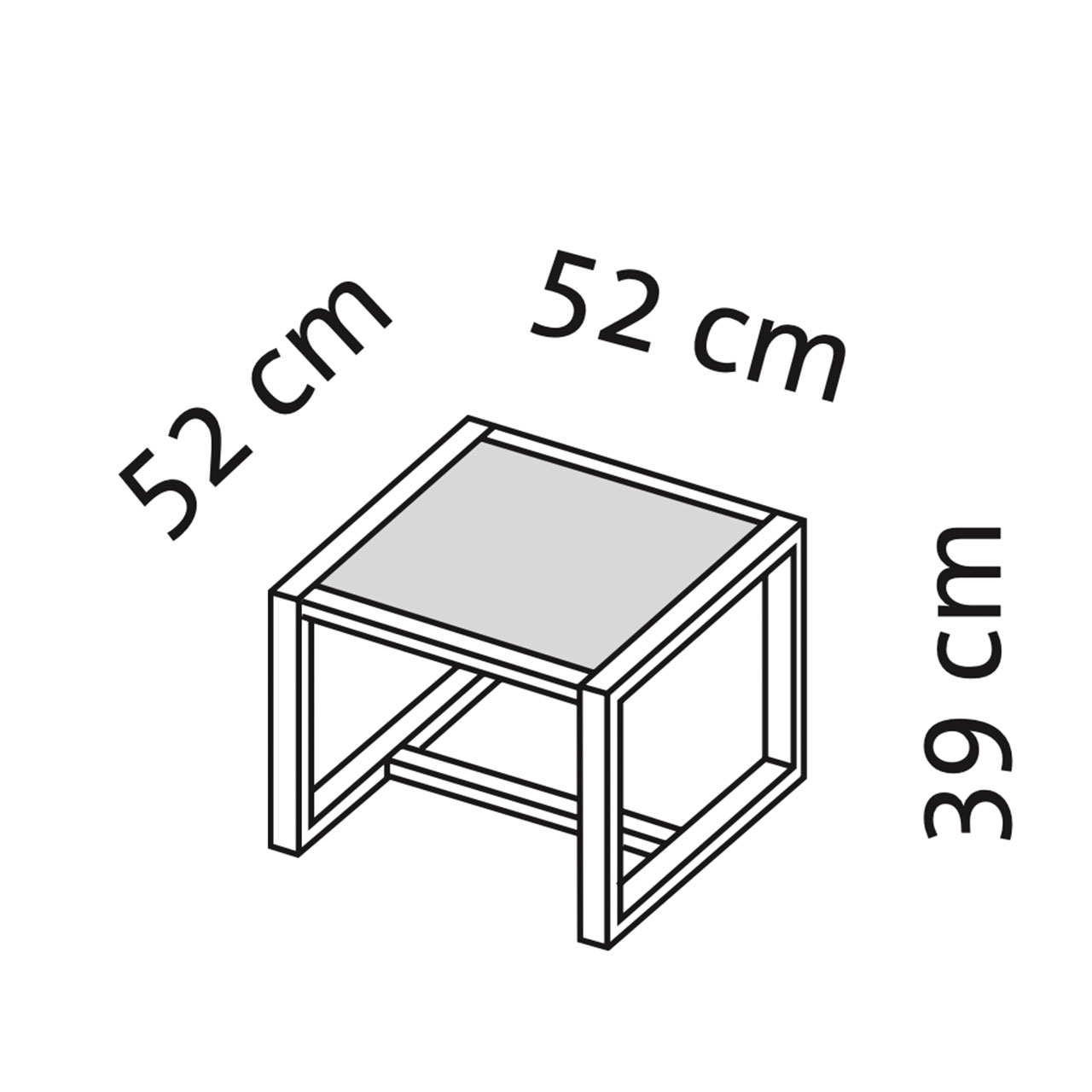 Maßzeichnung für den Sessel grace 68191.