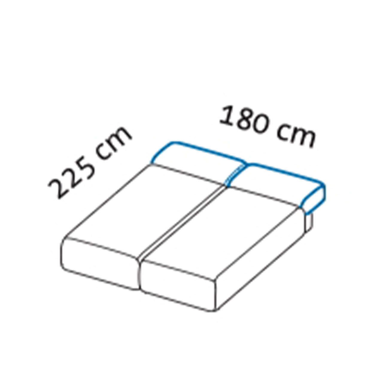 Maßzeichnung brühl piano Ecksofa