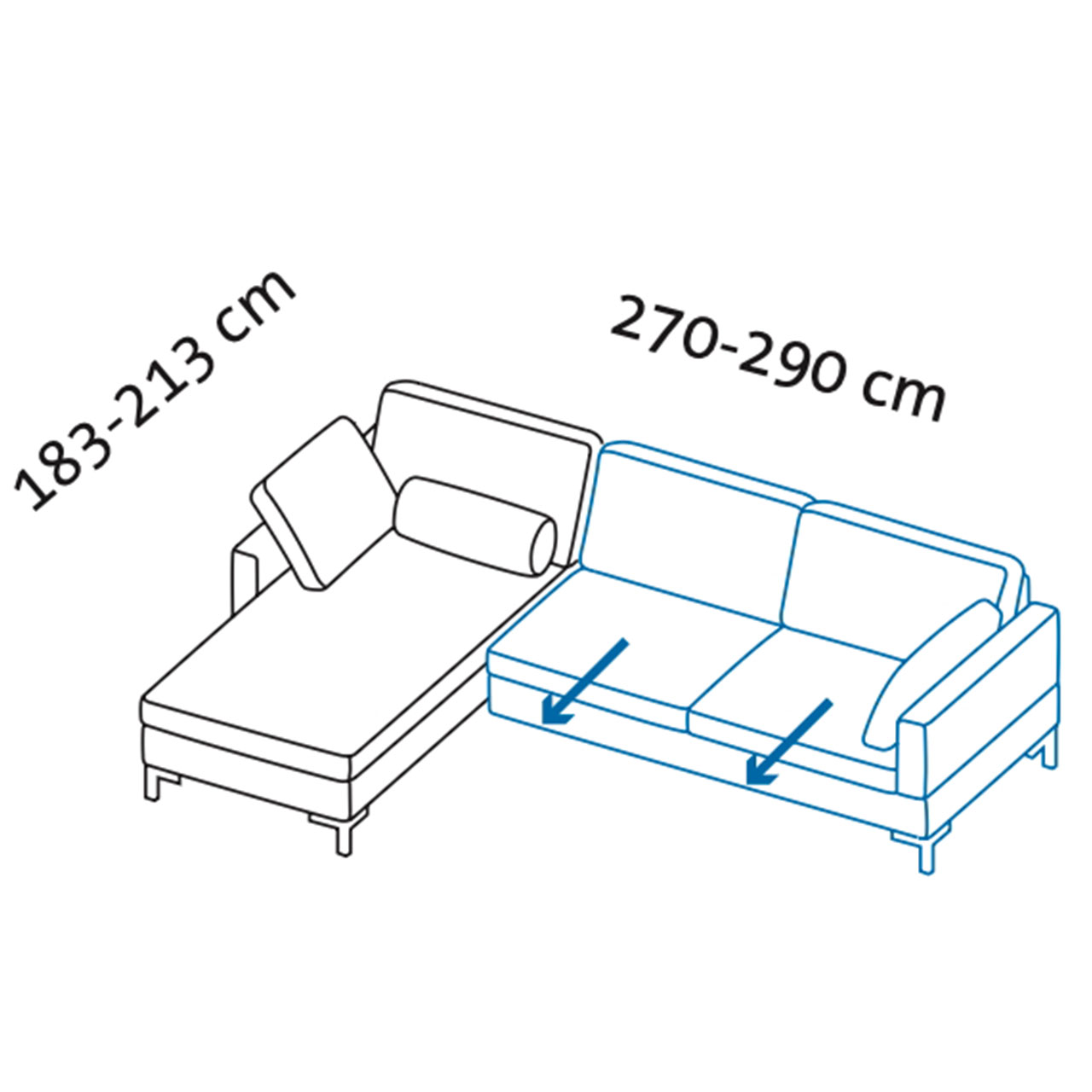 Maßzeichnung alba Garnitur A1 + X2