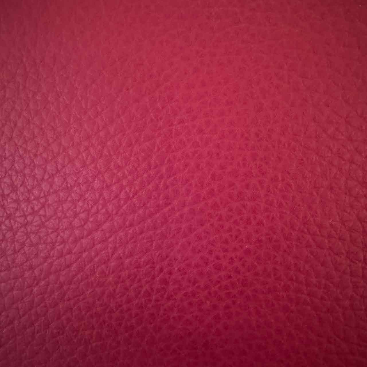 Detailansicht des roten Leders mit sichtbaren Poren