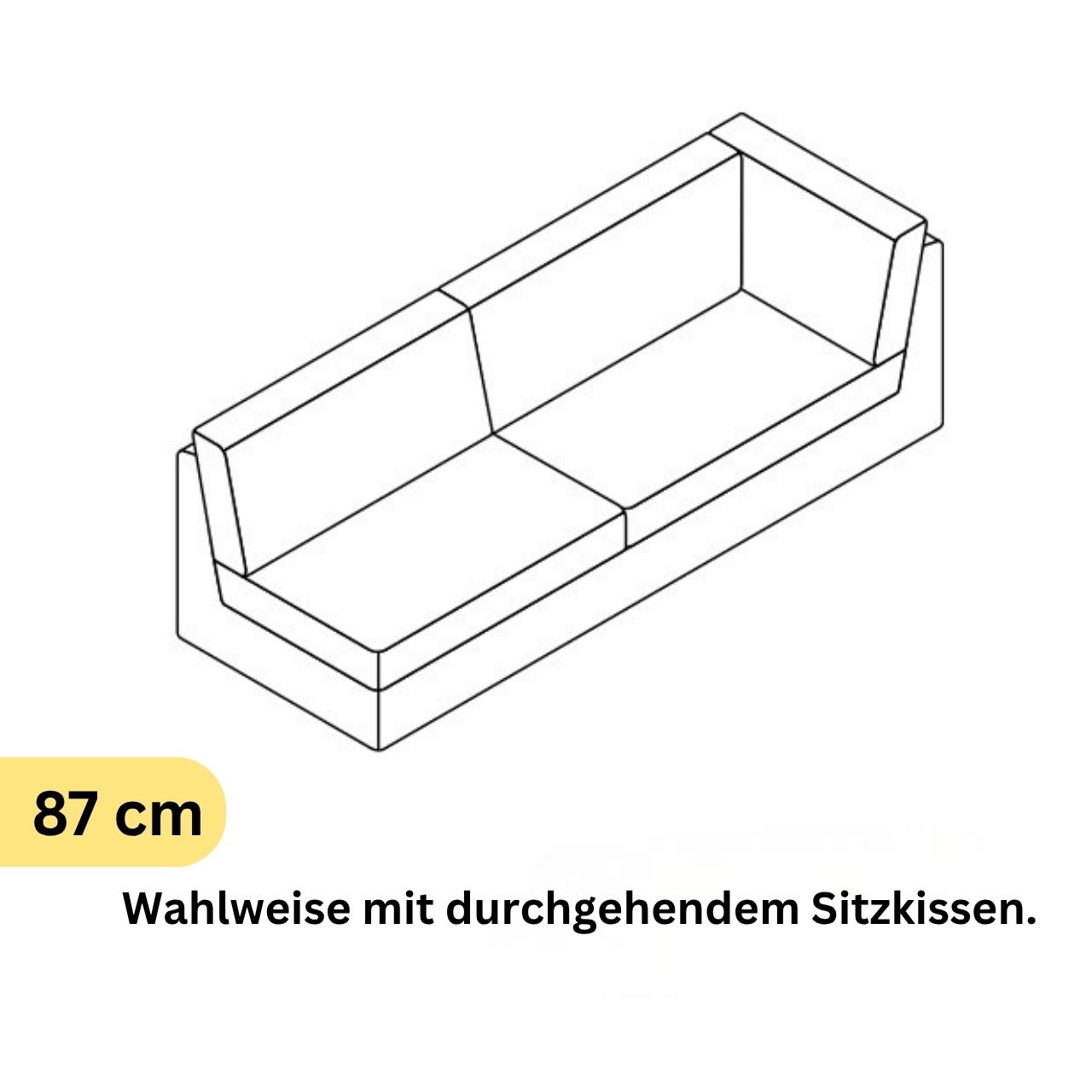 COR Conseta: Skizze Eckabschlusselement für Anbau 87 cm 40892