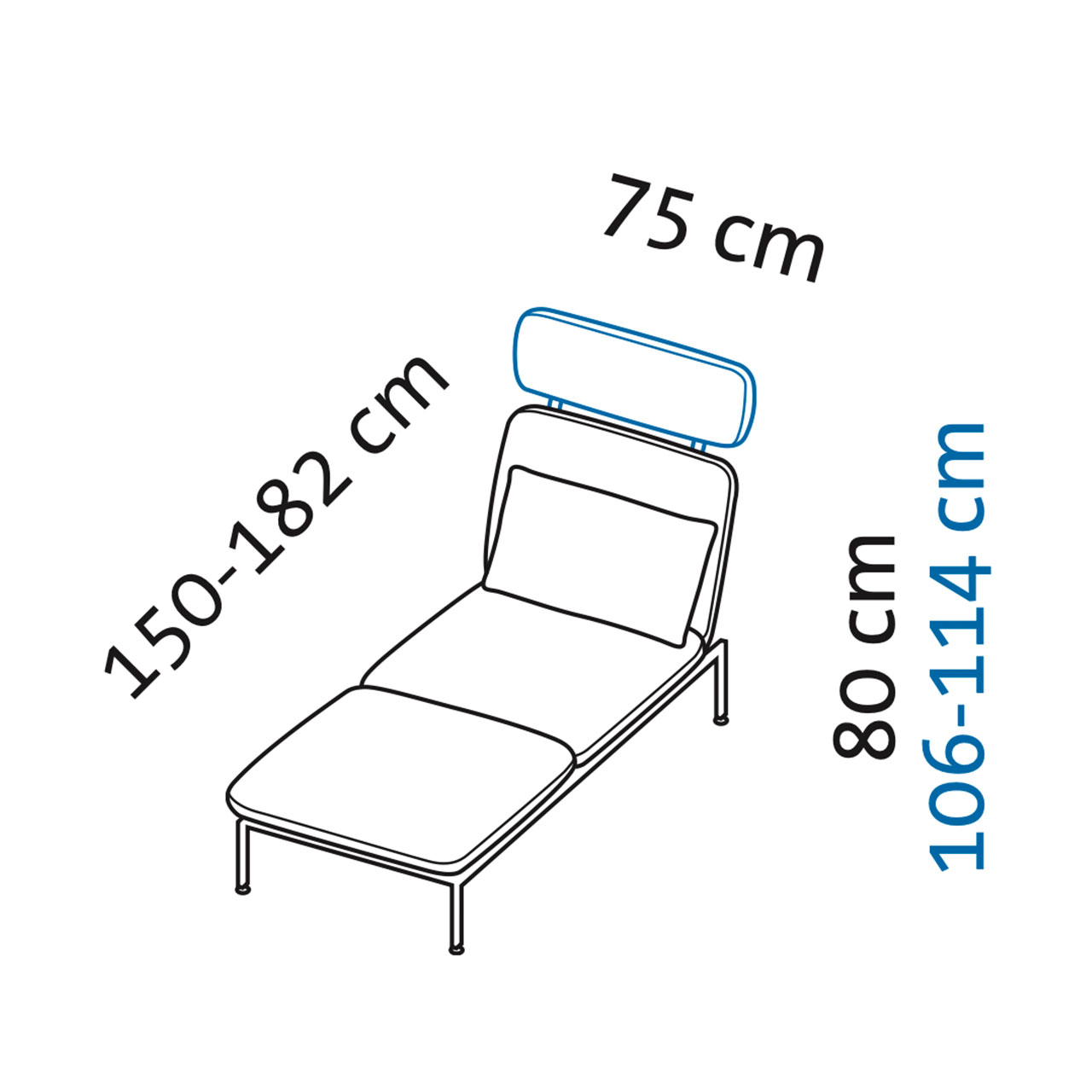 brühl roro98 - Relaxliege mit Kopfstütze 39920 + 39984