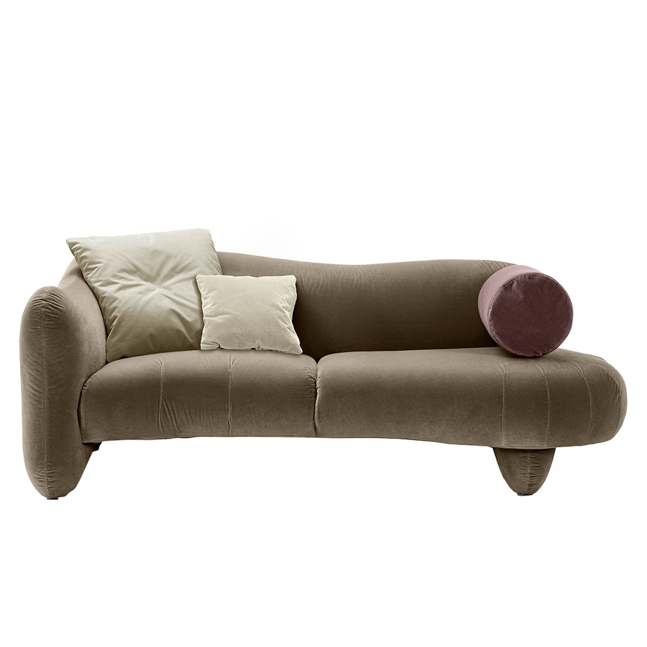 Openend mit Armlehne links. Auf der rechten Seite ist eine Armlehnrolle angebracht.