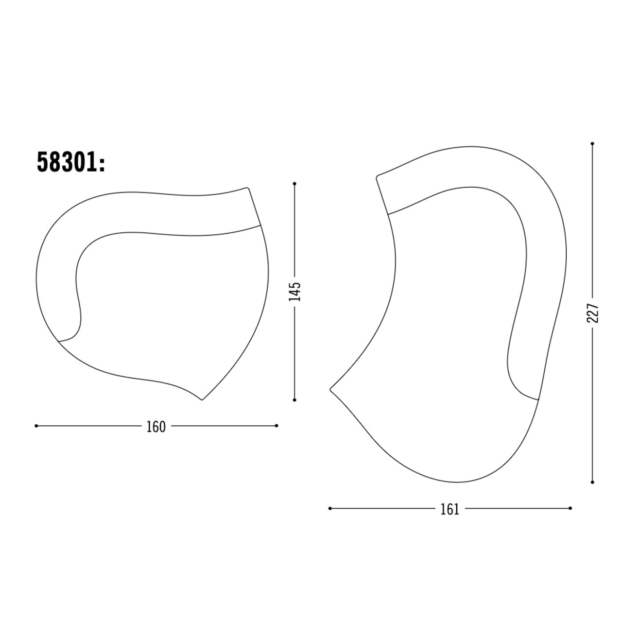 Skizze mit Maßen der einzelnen Teile