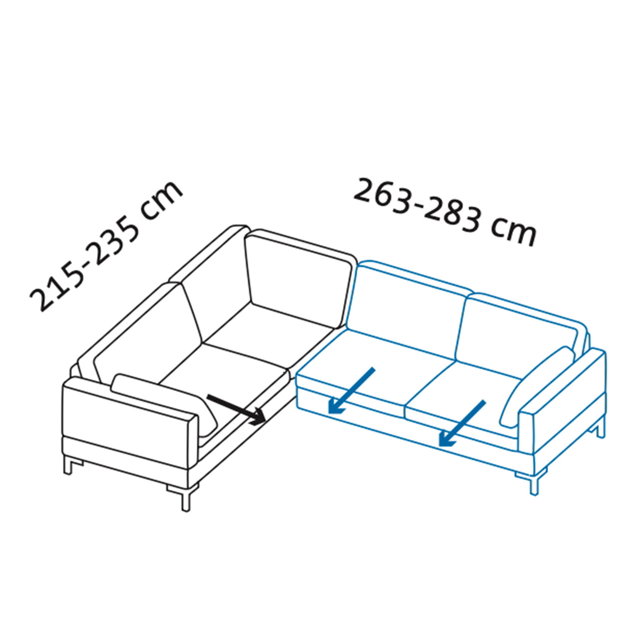 Maßzeichnung alba Garnitur C1 + X2