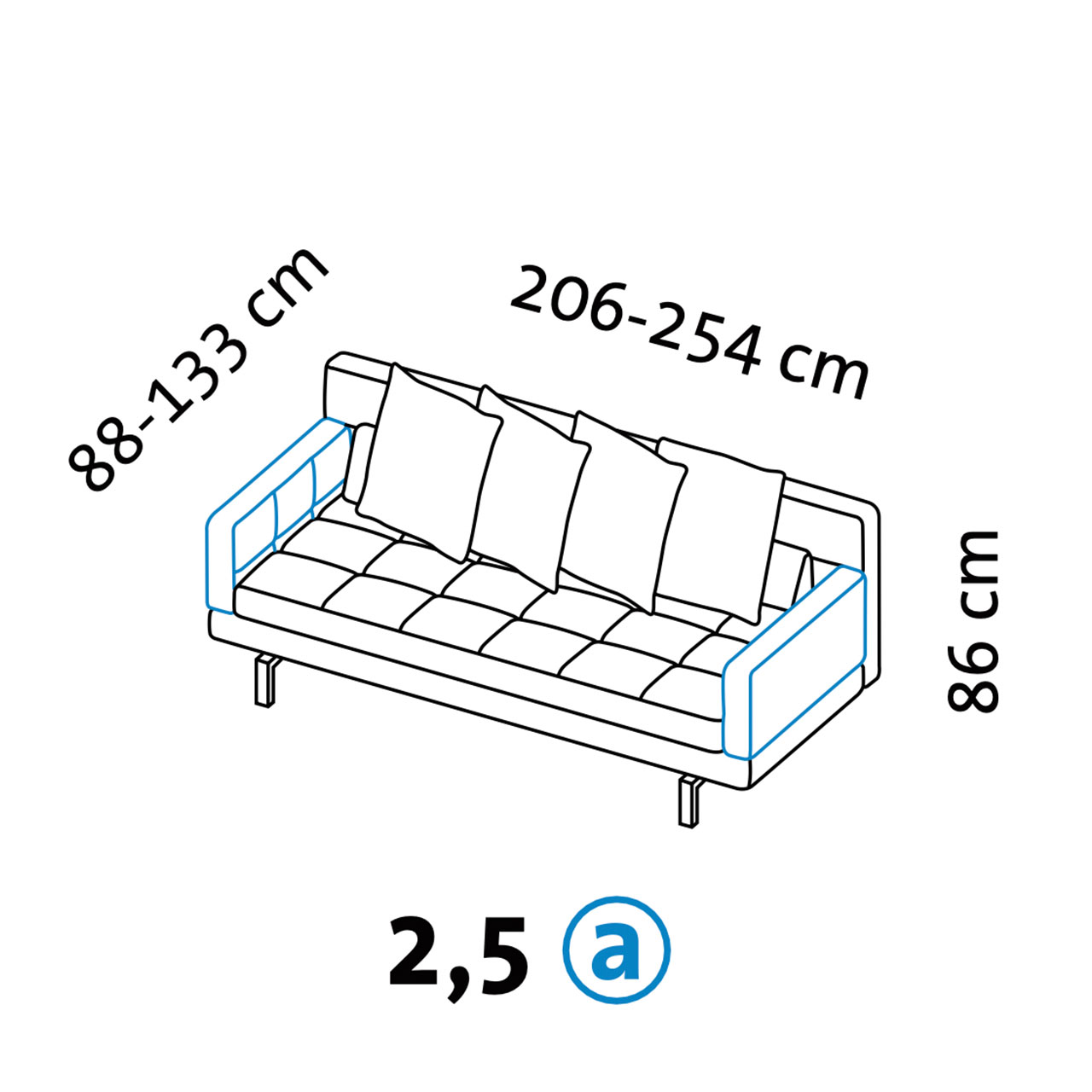 Maßzeichnung brühl amber 67708 Armlehne a
