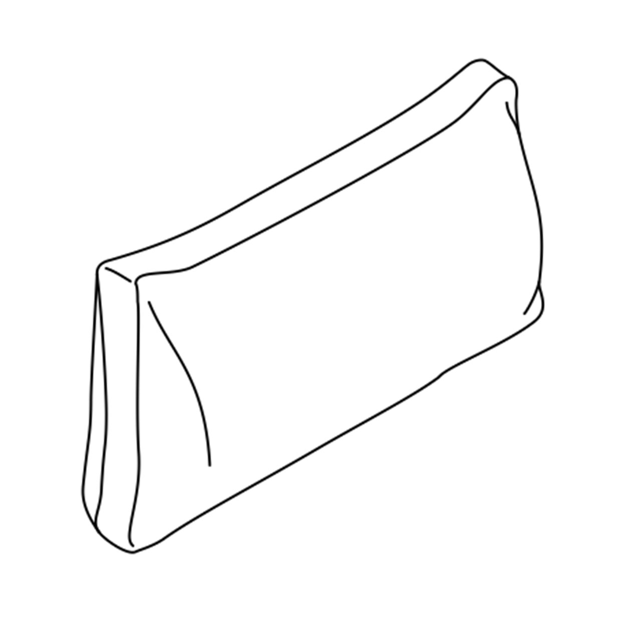 Skizze des Kissens 90 cm breit