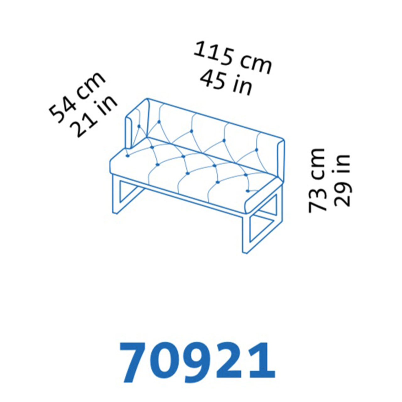 Maßzeichnung brühl belami low Polsterbank