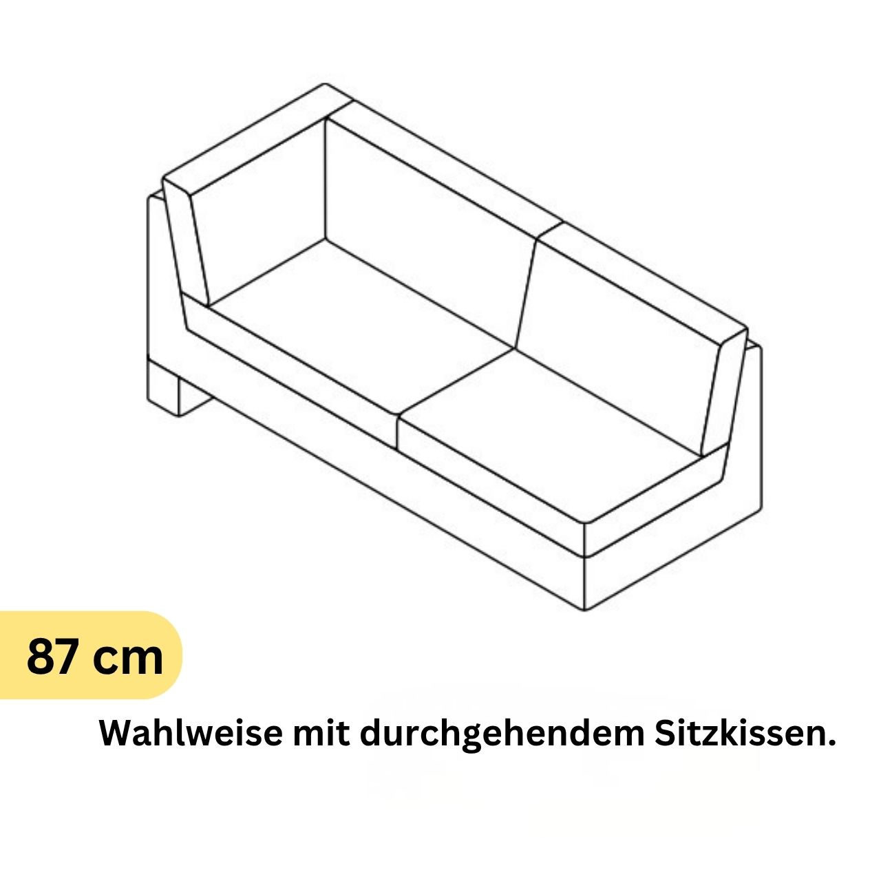 COR Conseta: Skizze Eckabschlusselement für Anbau 87 cm 40419