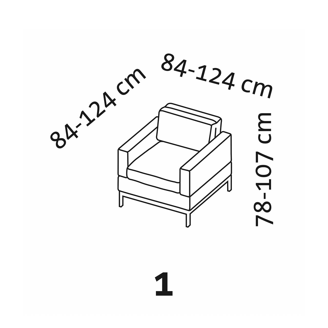 Maßzeichnung brühl tomo soft  Sessel