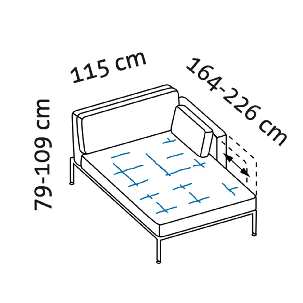 Maßzeichnung roro medium soft 74025