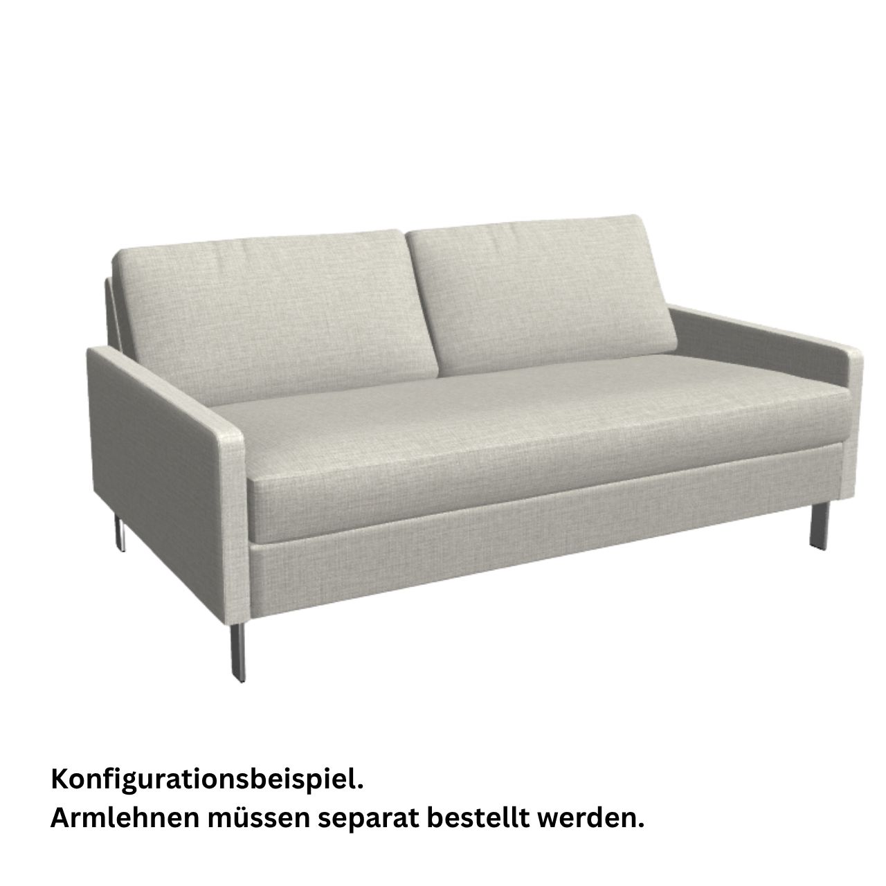 COR Conseta Sofa-Korpus 40289 Tiefe 97 cm, Breite 160 cm mit durchgehendem Sitzpolster.