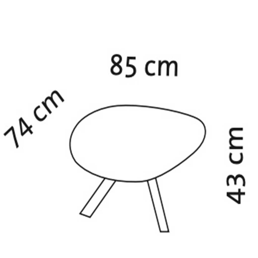 Maßzeichnung brühl mosspink Couchtisch
