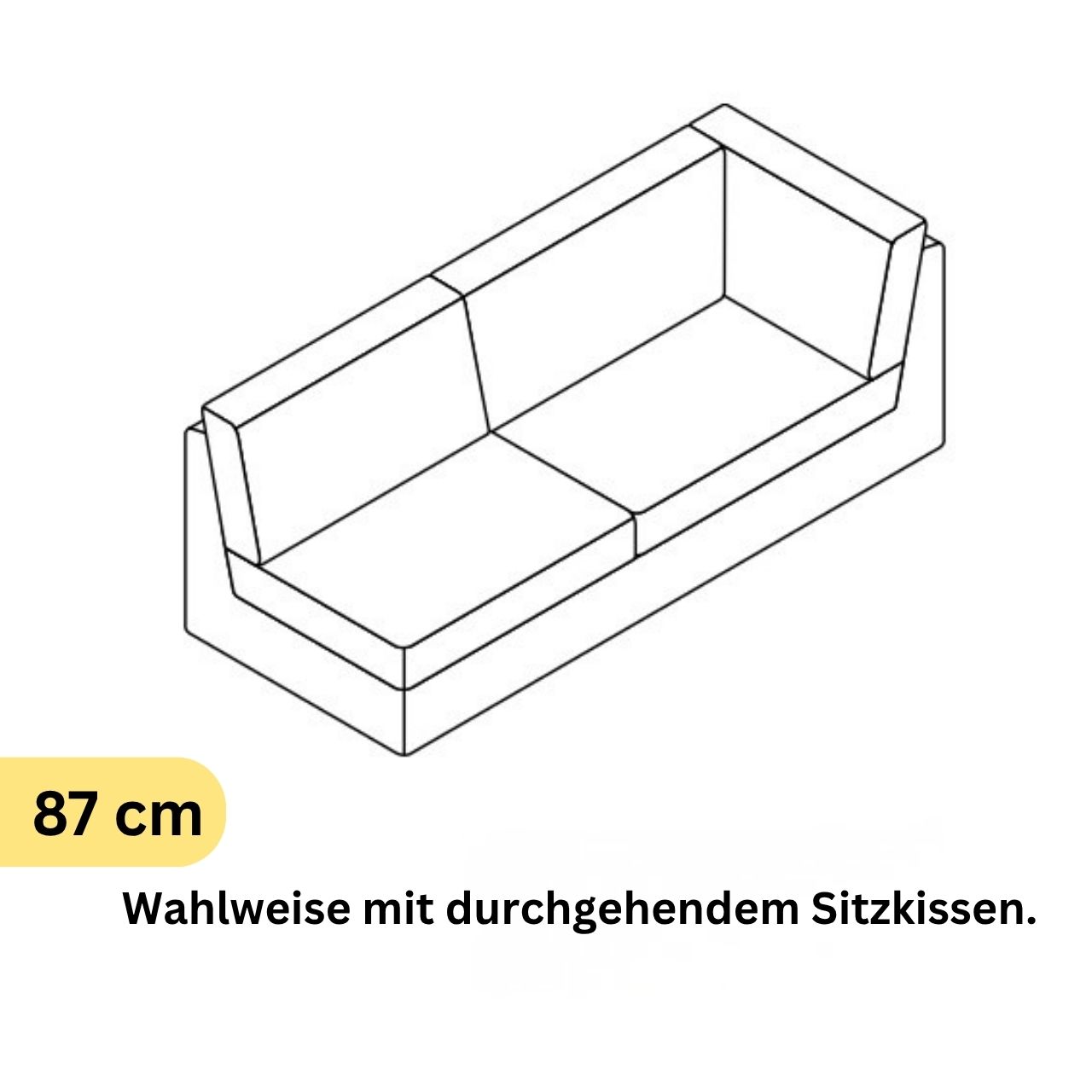 COR Conseta: Skizze Eckabschlusselement für Anbau 87 cm 40891