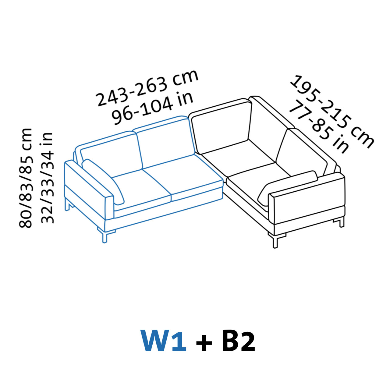 Maßzeichnung alba system W1 + B2