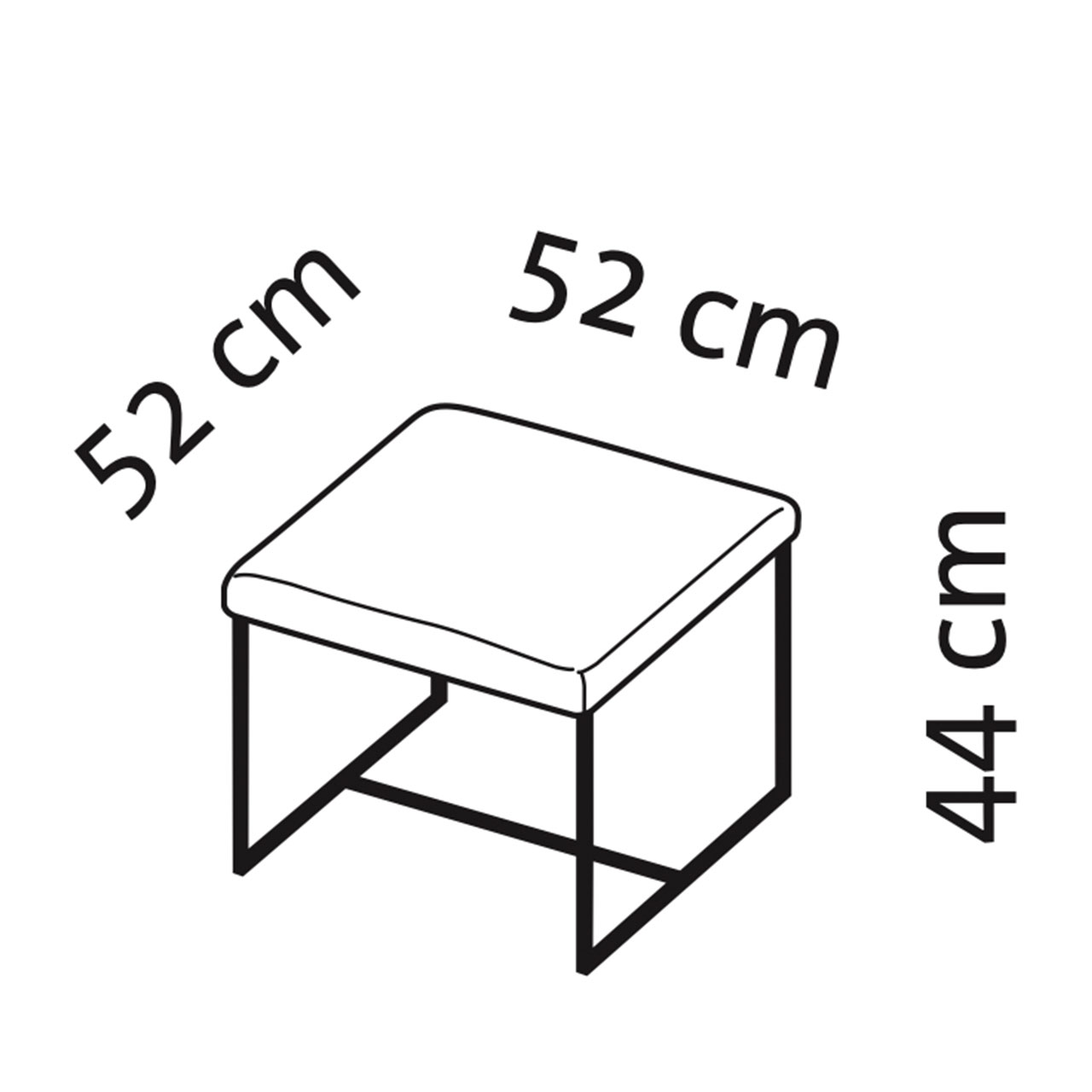 Maßzeichnung für den Sessel grace 68060.