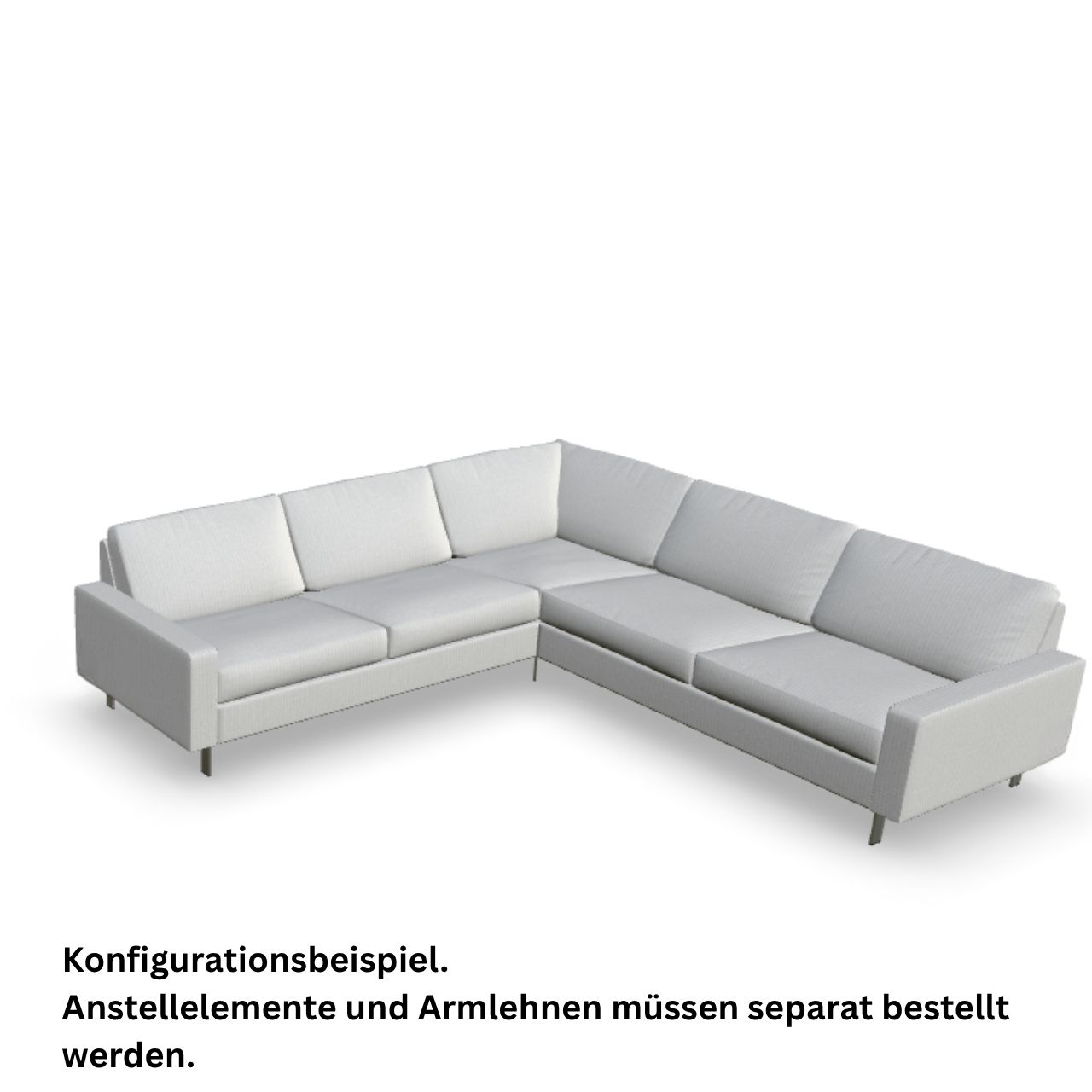 COR Conseta Konfigurationsbeispiel Ecksofa mit tiefem Anstellelement rechts.
