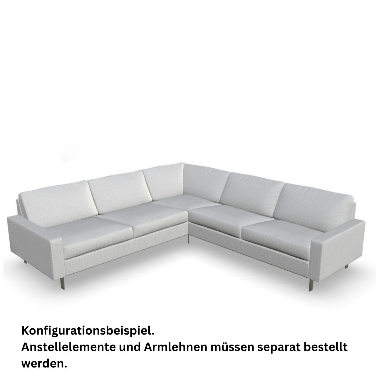 COR Conseta Konfigurationsbeispiel Ecksofa mit tiefem Anstellelement links.