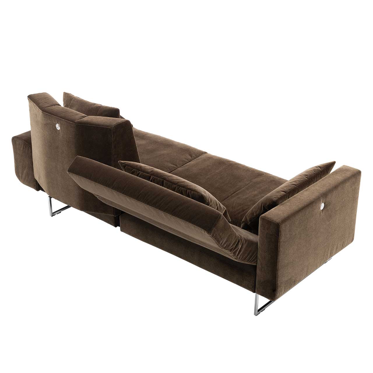Rückansicht brühl embrace asymmetrisches Sofa.