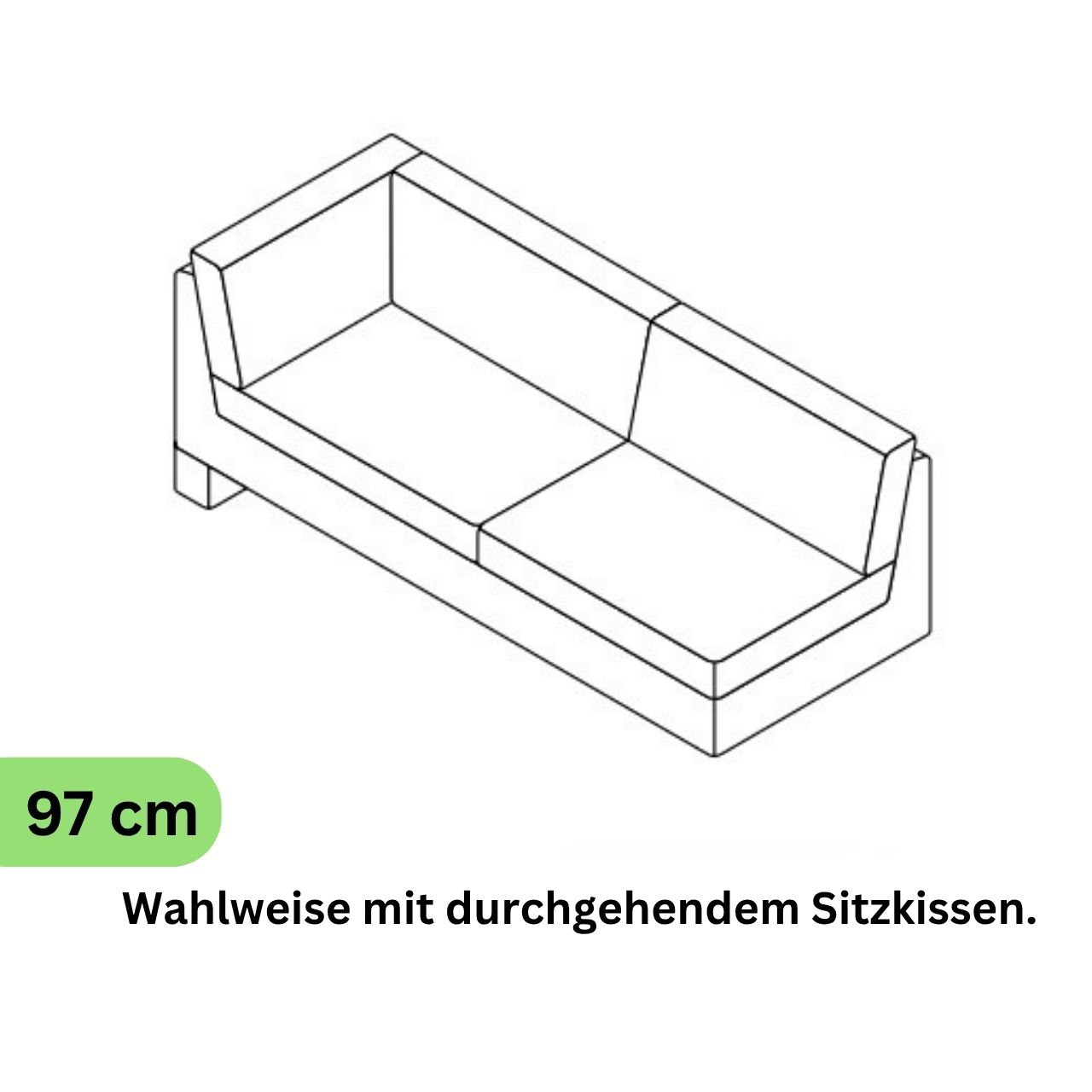 COR Conseta: Skizze Eckabschlusselement 97 cm 40469