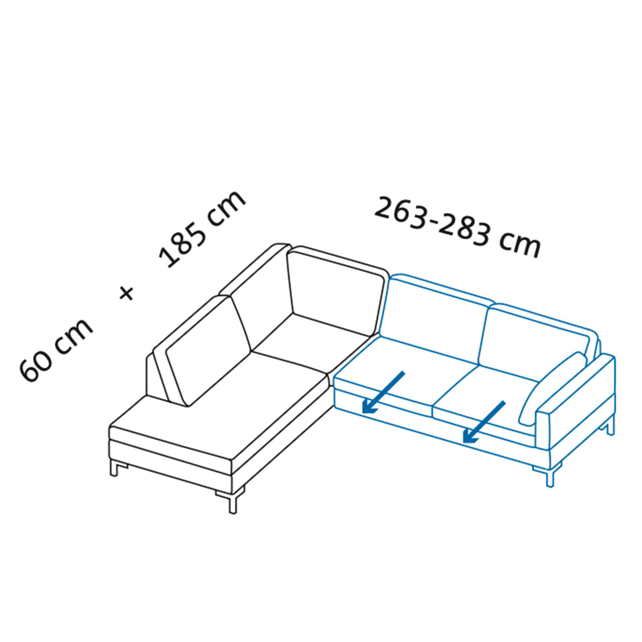Maßzeichnung alba Garnitur D1 + X2
