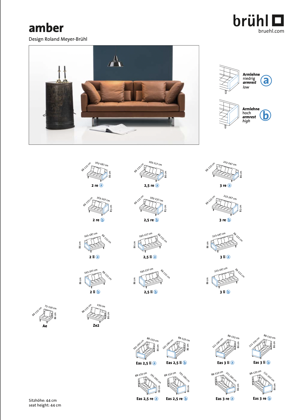 Maßblatt brühl amber