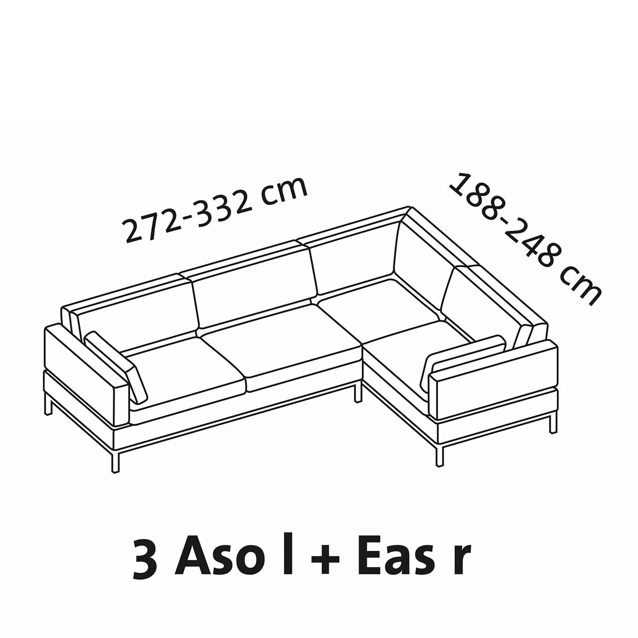 Maßzeichnung brühl tomo soft Eckgarnitur