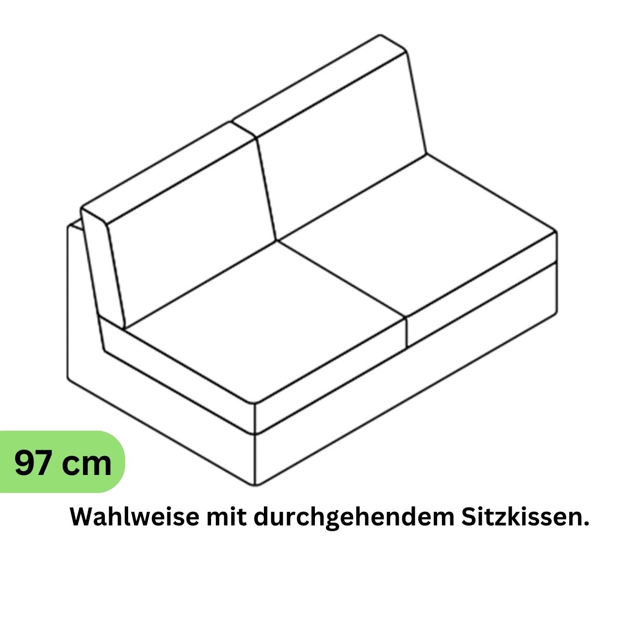 COR Conseta: Skizze Sofa-Korpus 40289