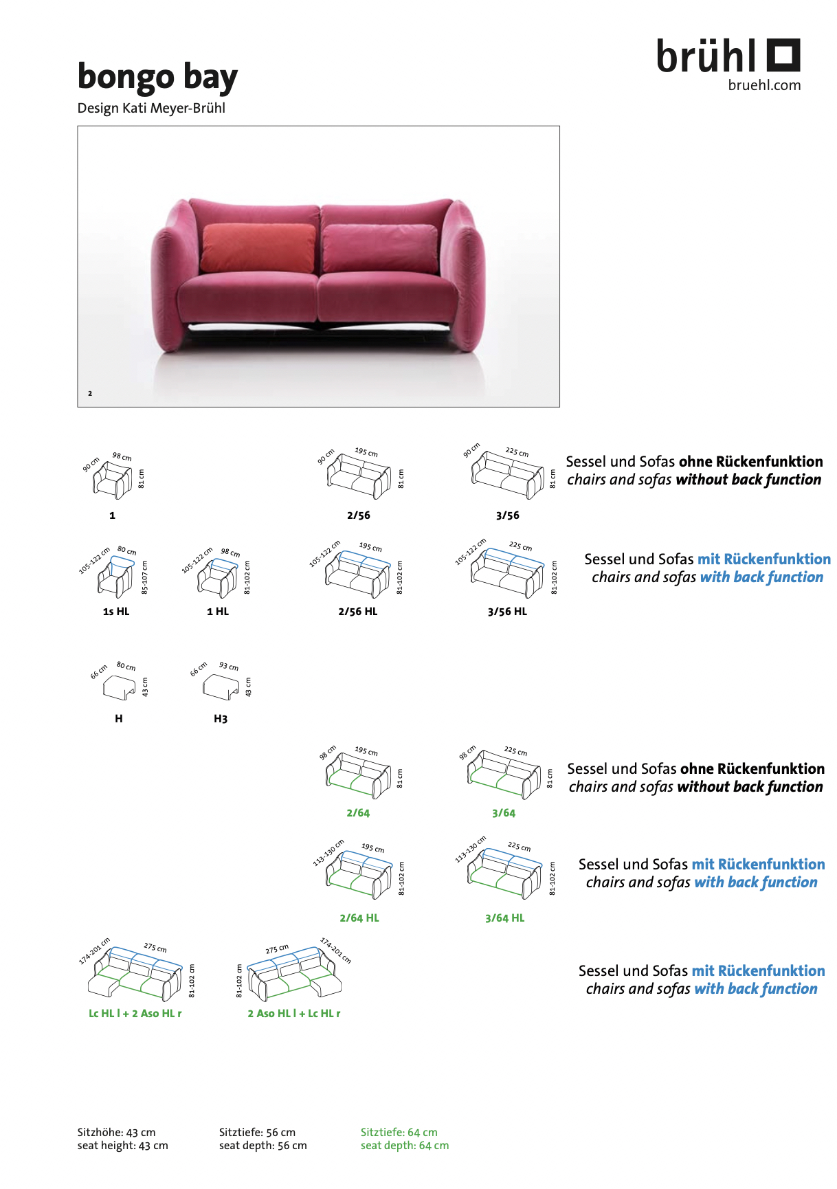 Maßblatt brühl bongo bay