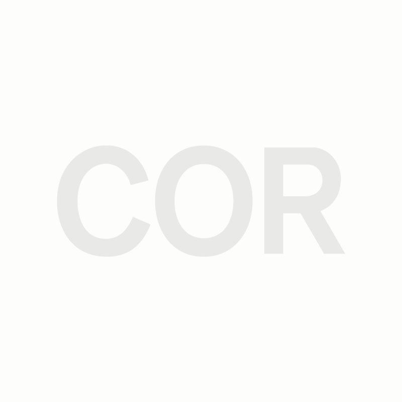 Weiße Kachel mit grauem COR-Logo