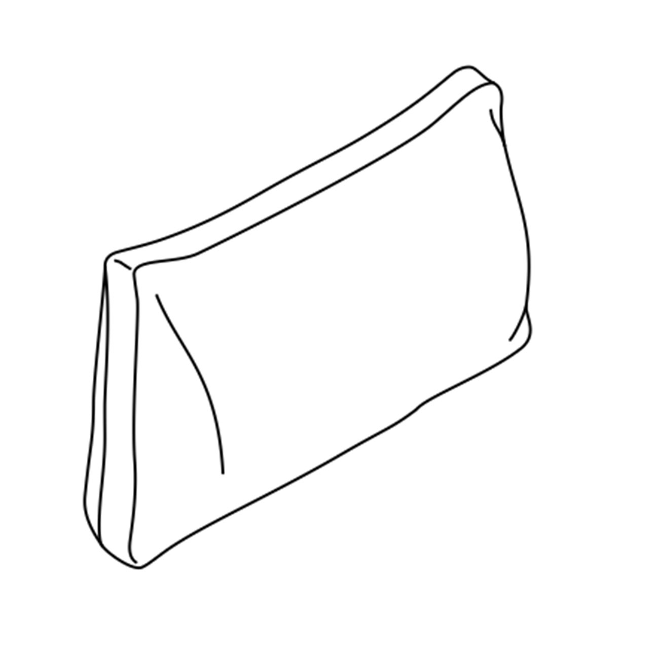 Skizze des Kissens 80 cm breit