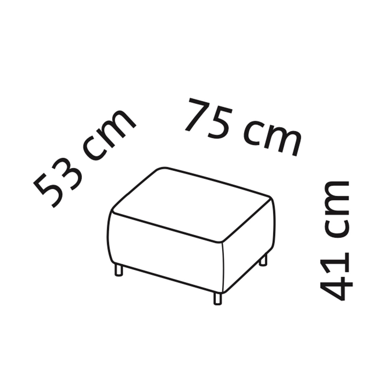 Maßzeichnung brühl aoyama Hocker