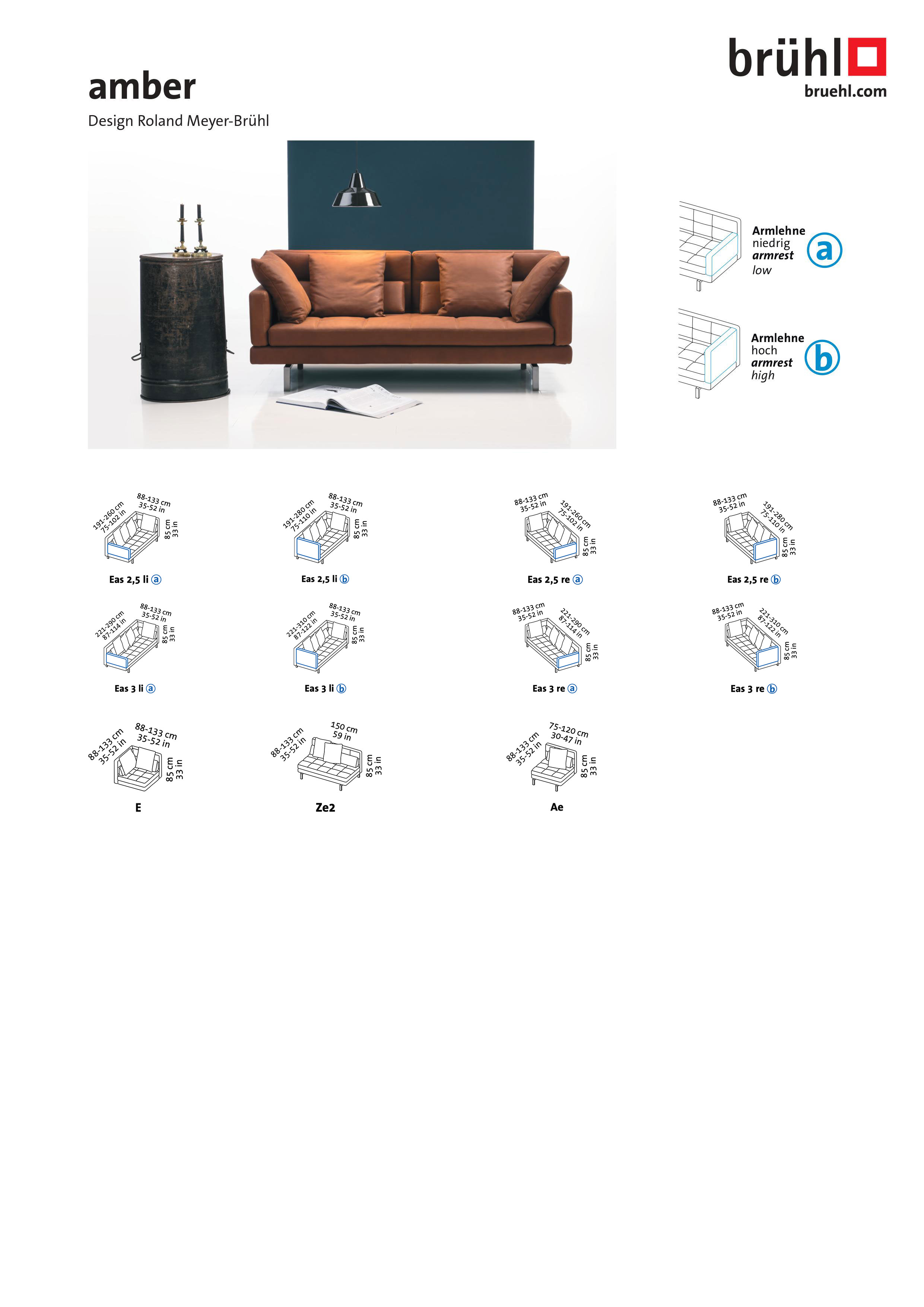 Maßblatt brühl amber